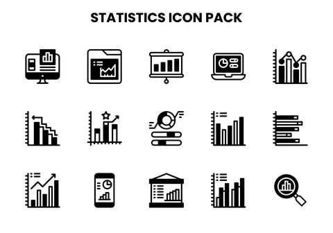 Statistics DuoTone Graphics Icons Pack Stockillustratie