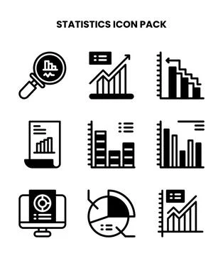 Statistics DuoTone Icons Pack Stockillustratie