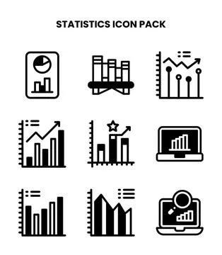Statistics DuoTone Scalable Icons Pack Stockillustratie