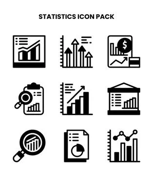 Statistics DuoTone Scalable Icons Pack Illustrazione stock