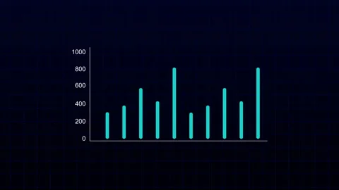 Statistics of finance with graph and chart, Growth of business Stock Footage 336038873