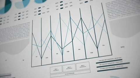 Statistics, financial market data 4K 3D animation. Stock Footage 127662131