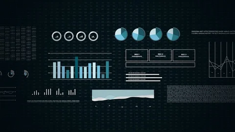 Statistics, financial market data, analysis and reports, numbers and graphs. Stock Footage 95556022