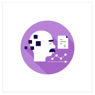 Statistics flat icon Stock Illustration