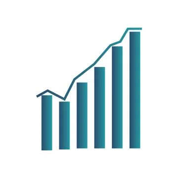 Statistics Graph Chart icon. Screen with statistics, trading information Stock Illustration