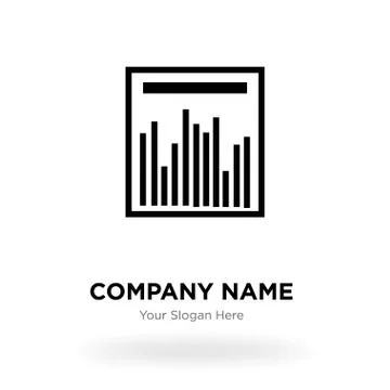 Statistics graph company logo design template, Business corporate vector icon Stock Illustration