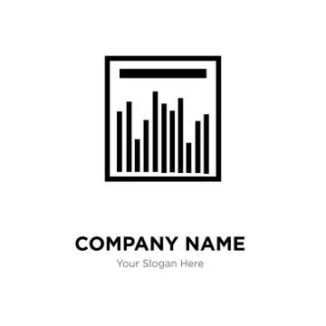 Statistics graph company logo design template, Business corporate vector icon Stock Illustration
