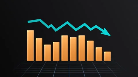 Statistics graph report. Finance and economy abstract index Stock Footage 277737443