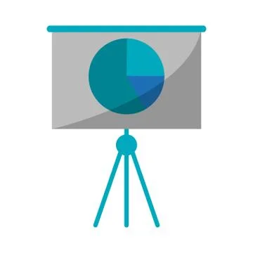 Statistics graph on whiteboard Stock Illustration