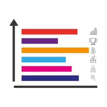 Statistics graphics cartoon Illustrazione stock