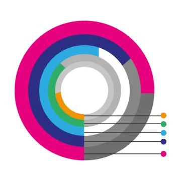 Statistics graphics cartoon Illustrazione stock