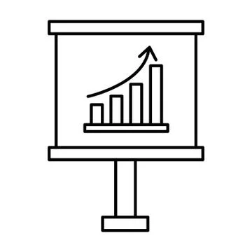 Statistics graphics cartoon Illustrazione stock