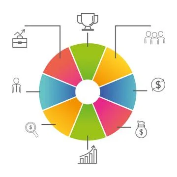 Statistics graphics cartoon Illustrazione stock