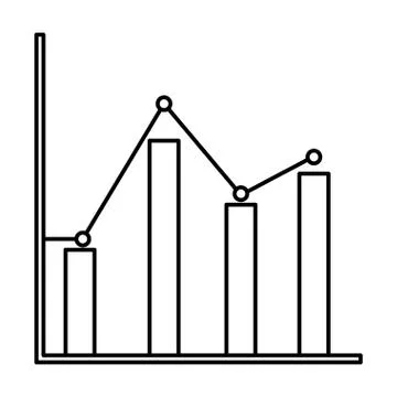 Statistics graphics cartoon Illustrazione stock