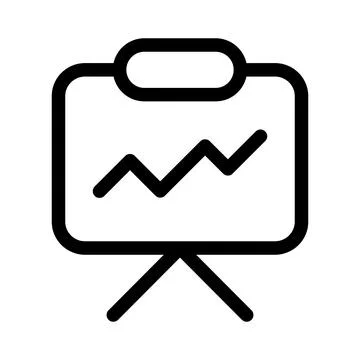 Statistics Icon, Creative Outline Design for Data, Analysis, Graphs, and Re.. Stock Illustration