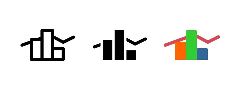 Statistics icon. Data analytics symbol. Business and finance vector illustr.. Illustrazione stock