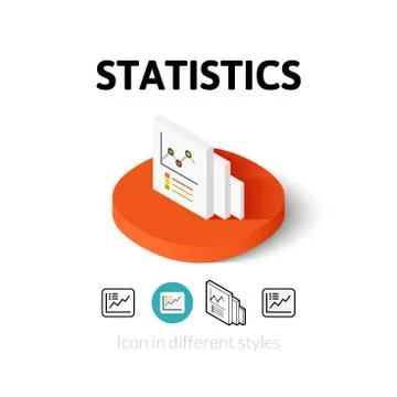 Statistics icon in different style Stock Illustration