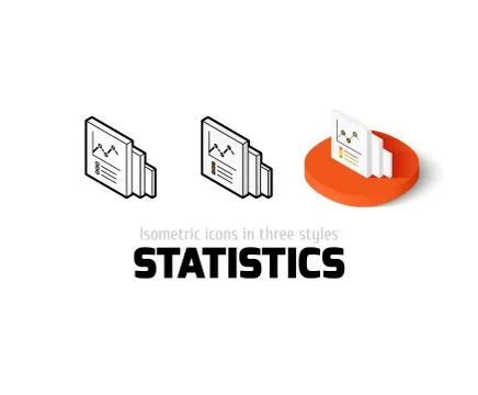 Statistics icon in different style Stock Illustration