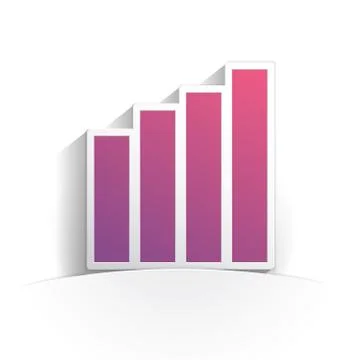 Statistics icon paper Stock Illustration
