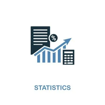 Statistics icon in two colors. Creative design from online marketing icon Stock Illustration