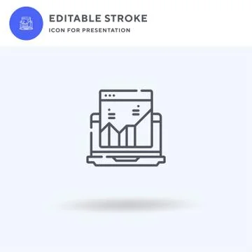 Statistics icon vector, filled flat sign, solid pictogram isolated on white Stock Illustration