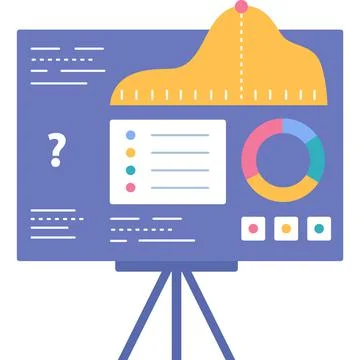 Statistics icon vector flipboard with chart graph Stock Illustration