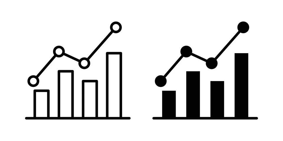 Statistics icon vector, illustration icon set 库存插图