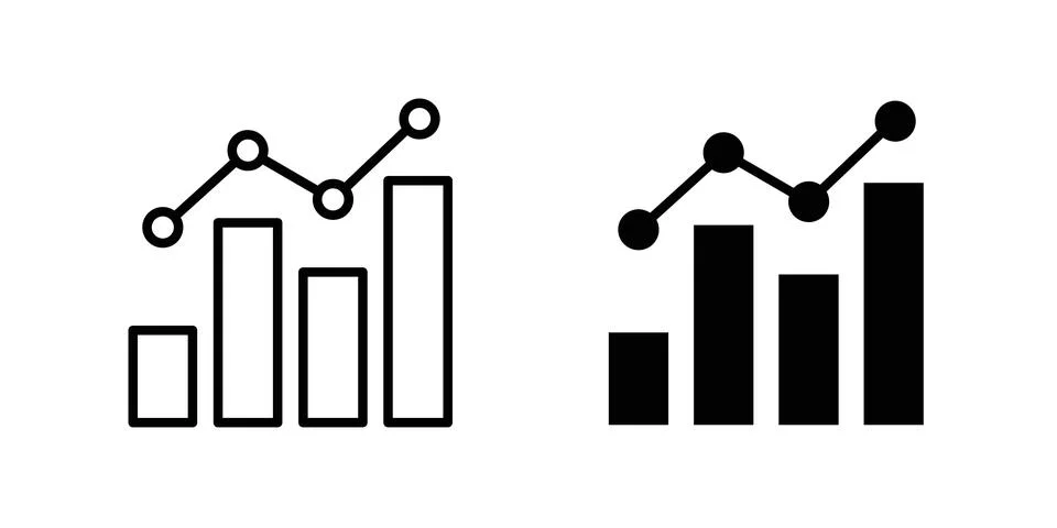 Statistics icon vector symbol graphics Stockillustratie