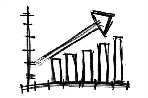 Statistics isolated on white for motivation Stock Illustration