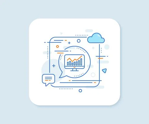 Statistics line icon. Data analysis sign. Vector イラスト素材