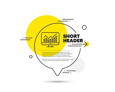 Statistics line icon. Data analysis sign. Vector Illustrazione stock