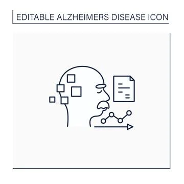 Statistics line icon Stock Illustration