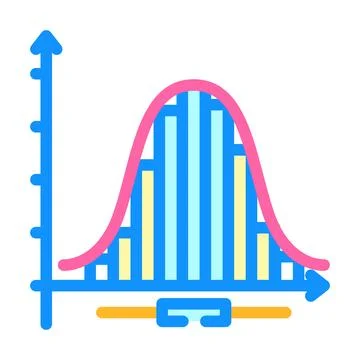 Statistics math science education color icon vector illustration Stock Illustration