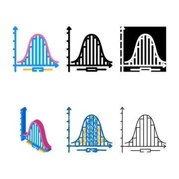 Statistics math science education color icon vector designs 스톡 일러스트
