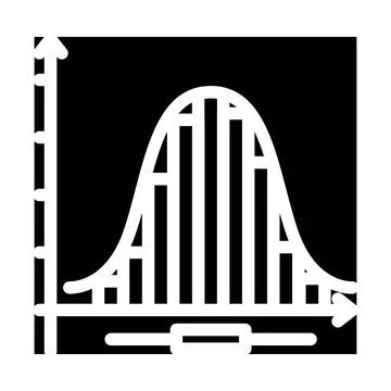 Statistics math science education glyph icon vector illustration 스톡 일러스트