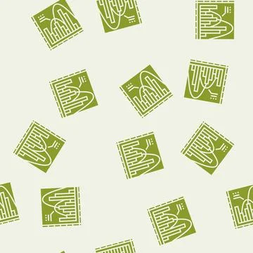 Statistics math science education glyph seamless pattern Stock Illustration