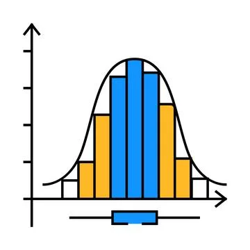 Statistics math science education icon color illustration 스톡 일러스트