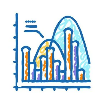 Statistics math science education icon doodle illustration Stock Illustration