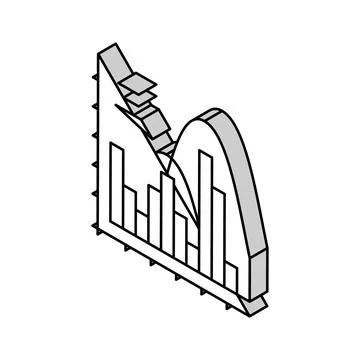 Statistics math science education isometric icon vector illustration Stock Illustration
