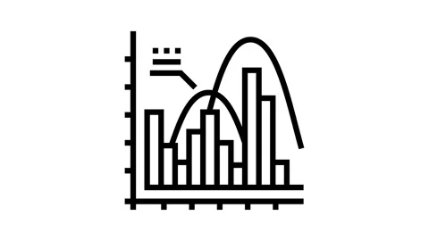 Statistics math science education line icon animation Stock Footage 326134470