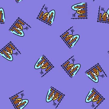 Statistics math science education vector seamless pattern Stock Illustration