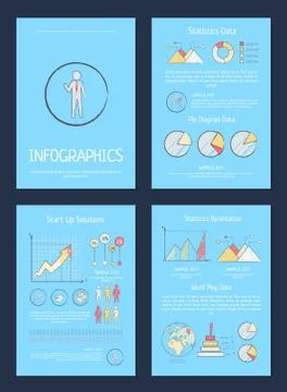 Statistics, Pie Diagram Data Vector Illustration 스톡 일러스트