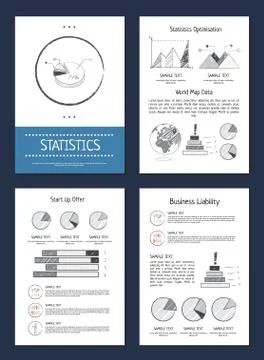 Statistics Representation Vector Illustration Stock Illustration