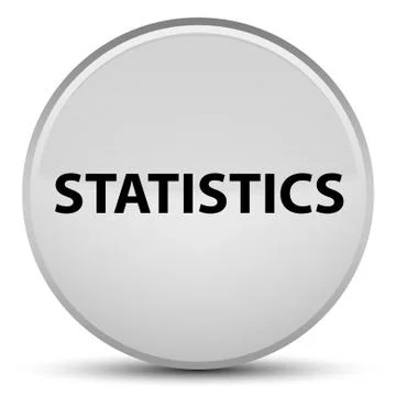 Statistics special white round button Stock Illustration
