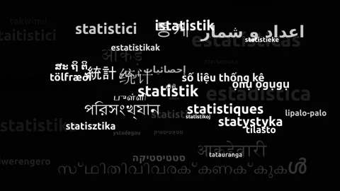 Statistics Translated in 47 Worldwide Languages Endless Looping 3d Zooming Wo Video stock 145216652