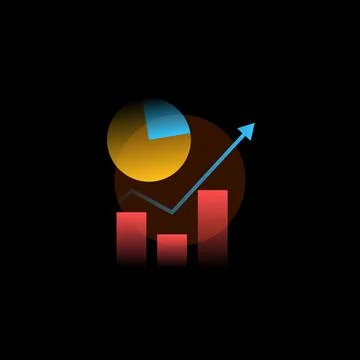 Statistics. Vector icon in gradient style. Editable illustration Stock Illustration