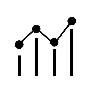 Statistics vector icon, infographic chart symbol. Stock Illustration