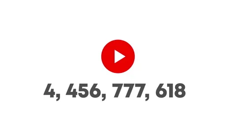 Statistics of views on the screen of motion graphics. A large number of views Stock Footage 139209086