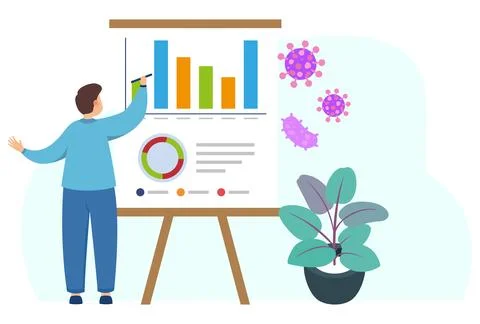 Stats on Cell Concept Illustration Illustrazione stock