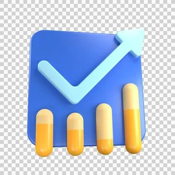 Stats data 3D illustration Иллюстрация